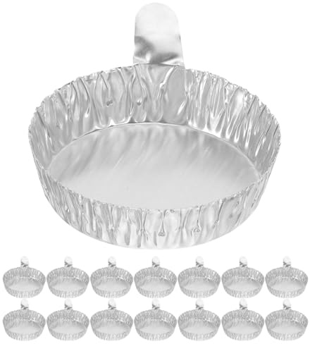 Veemoon Plateaux de Pesée Jetables en Aluminium 100 Pcs 60x52x15 Mm 42 Ml, Coupelles de Laboratoire pour Dosage Précis Poudres et Liquides, Barquettes Alimentaires Adaptées Pesage