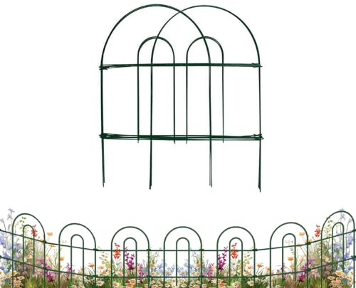 VTT Vert Bordure de jardin pliable Clôture 61 cm X 10 Pieds, Lot de 1 Lot de, longueur totale 10 Pieds (également Vendu par Lot de 5 ou 10 jeux) Vert