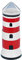 WENKO Support pour cotons-tiges et cotons-tiges - Distributeur de cotons-tiges avec ce distributeur Lighthouse qui sera un beau point de repère décoratif dans la salle de bain