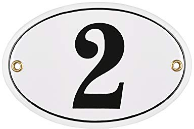 Hausnummer Hausnummernschild Emaille 10x15 cm Oval mit Wunschnummer Hausschild, Vorbohrungen, Personalisierte, Hausnummernschilder, Türschild, Wunschtext