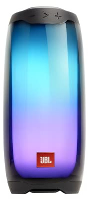 JBL Pulse 4 Bärbar Bluetooth högtalare med vattentät design och JBL Signaturljud, 12timmars batteritid och LED-ljusshow, svart