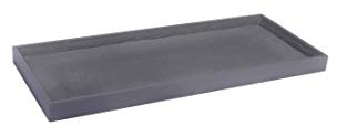 eastwest pflanzkübel TÜV-geprüfter Untersetzer Bassin aus Fiberglas in anthrazit, rechteckig - Größe (ØxH): 65x30x4
