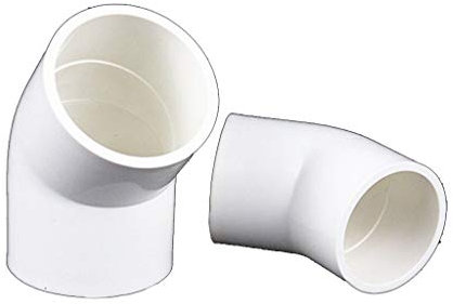 MDD PVC Innendurchmesser 20/25/32/40/50 Mm Wasserversorgungsrohrfittings 45 Grad Elbow Steckverbinder, Kunststoffgelenk Irrigation Teile Wasser (Size : Inside Diameter 50mm)