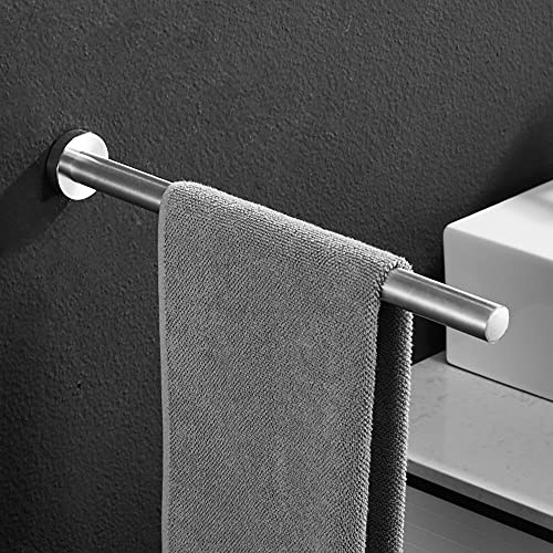 Athyior 40 cm Porte Serviette pour Salle de Bain - Acier INOX Support de Serviettes Murale avec des vis Barre à Serviettes Brossé pour Salle de Bains Cuisine Toilette