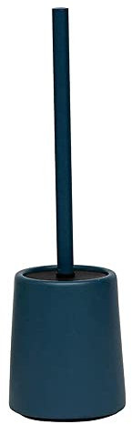 PLUS HOME Escobilla de baño con escobillero gres,escobilla de váter para el Cuarto de baño y Aseo tamaño 40x11.5cm Color Azul Pato.