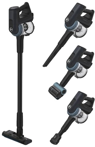 HOOVER Nuovo aspirapolvere senza fili, manovrabilità a 360° per pavimenti duri, spazzola anti-groviglio con luci LED integrate, mini turbo spazzola per rimuovere capelli e peli di animali [HF401P]