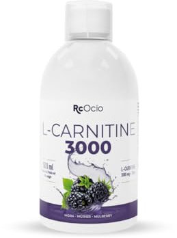 L-Carnitina 3000 RcOcio | Potente Quemador de Grasas Líquido con 3g de L-Carnitina por Dosis | Acelera el Metabolismo, Aumenta la Energía y Favorece la Pérdida de Peso | Sabor Excepcional | 500 ml