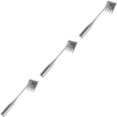 BESPORTBLE 3 Pièces Artefact Arrachant Les Mauvaises Outil De Désherbage Main De Jardinage à Nouveau Désherbants Manuels Outils De Désherbage Main à Nouveau Silver Acier Inoxydable