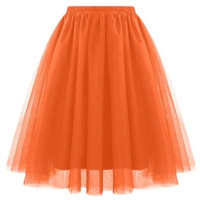Tüllrock Damen 50Er Rock Retro Ballet Tanzrock 3 Lagig Tüll Ballett Tütü Rockabilly Petticoat Unterrock Tanzkleid Ballkleid Abendkleid Gelegenheit Zubehör Karneval Tutu Cosplay