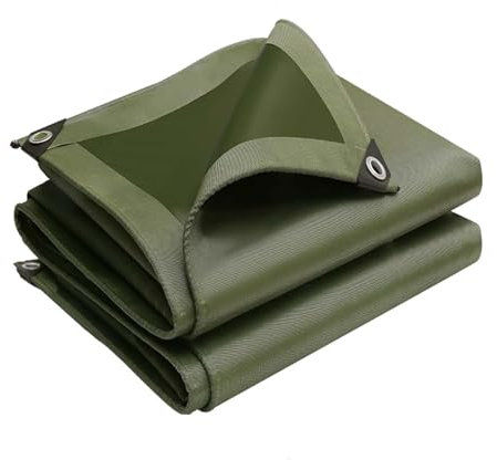 Telone impermeabile resistente, 7' x 7' resistente ai raggi UV e agli strappi, per camion, campeggio, barca, telo multiuso con occhielli in alluminio