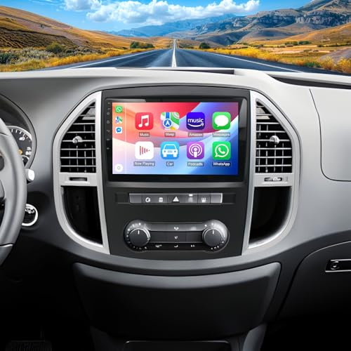 Android 14 Car Stereo for Mercedes Benz Vito 3 W447 2014-2020, 10'' Touch Screen Radio with Wireless Carplay Android Auto GPS Bluetooth 5.0 Wifi FM RDS SWC Mirror Link Split Screen Backup Camera 2+32G