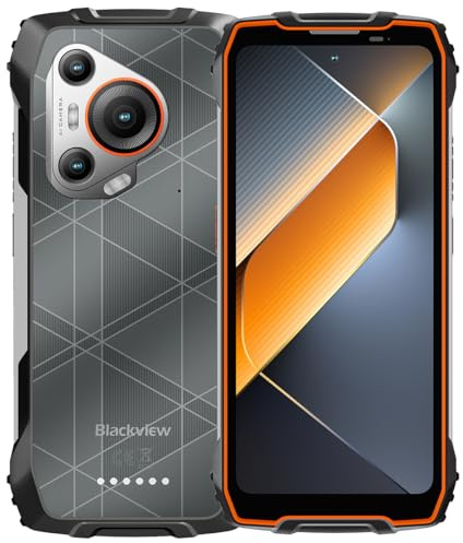 Blackview BL7000 Outdoor Smartphone, 6,78 pollici FHD+ 120 Hz, display 8 GB + 256 GB, batteria 7500 mAh, IP68/IP69 K, fotocamera 50 MP, 5G Dual SIM (arancione)