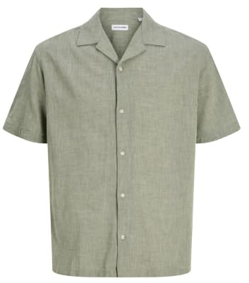 JACK & JONES Jjesummer Linen Blend Resort Shirt SS Sn Jjesummer Linen Blend Resort T-Shirt SS Sn Homme (Lot de 1)