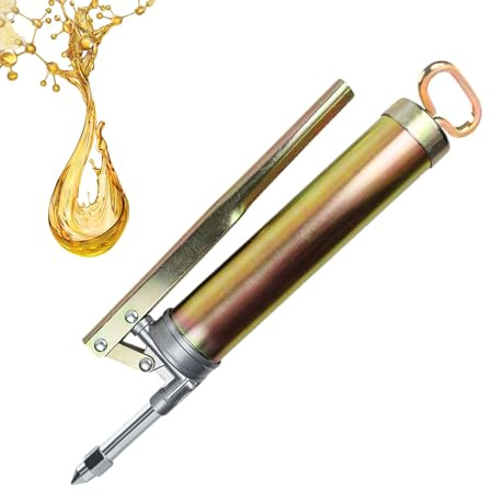 Generisch Strumento di lubrificazione – Strumento con grande capacità e alta pressione – Pressa per grasso manuale con tubo flessibile | Per riparazione auto meccanico manutenzione esterno garage