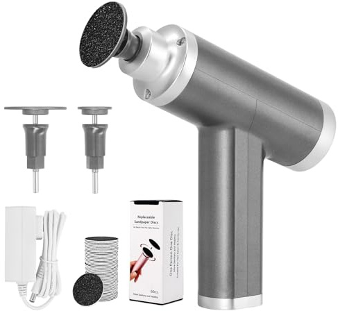 Electric Foot File Feet Hard Skin Remover 4500RPM, Professional Electric Callus Remover Foot Sander Grinder Pedicure Tools for Feet Hard Dry Dead Skin, with Replacement Heads and Sandpaper Discs