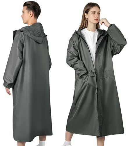 OSDUE Rain Ponchos for Adults, Reusable Poncho Waterproof for Men Women