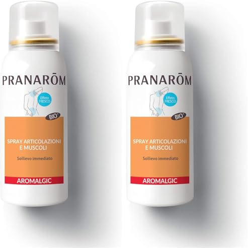 PRANAROM Aromalgic Spray Articulaciones y Músculos – Aceites Esenciales Bio HECT – Efecto Frío Inmediato – 75 ml (Paquete de 2)