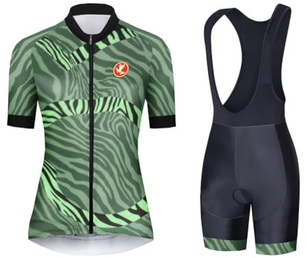 UGLY FROG XINW02 Top Damen Fahrrad Trikot Set Schnelltrocknend Radtrikot Kurzarm + Radhose mit 20D Sitzpolster Rennrad Outdoor MTB Fahrradbekleidung