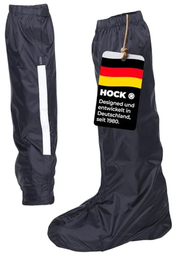 Hock - Copriscarpe per ciclismo, unisex, con catarifrangenti, 100% impermeabili, per uomo e donna, Hock Gamas, Nero , 45-46