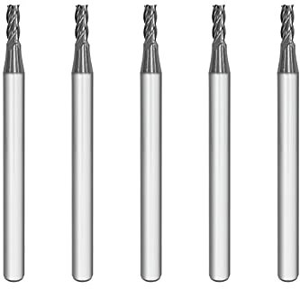 SPEED TIGER ISE Hartmetall-Schaftfräser – Mikrokorn-Karbid-Schaftfräser für legierte Stahl/gehärtete Stähle – 4 Rillen – ISE7/64 Zoll 4T – hergestellt in Taiwan (5 Stück, 1,2 cm)
