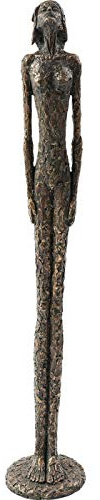 Kare Design Deko Figur Art Lady, Bronze, 78x14x14 cm (H/B/T) | Bronze, handgefertigt