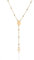 QUADRI - Elegante Rosenkranz Kette Silber 925, 18 Karat Vergoldet 1 Mikron - Kreuz Kette Mit Medaille der Jungfrau Maria - Damen Gold Plated Länge 48 Mit 7.50 cm Anhänger