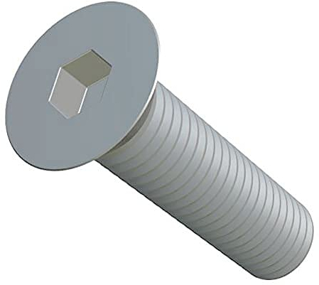 M16X40-8.8 Vite a brugola con esagono incassato, Vite a macchina svasata, Chiusura a testa piatta, 16mm Acciaio zincato Viti adatte per metallo, costruzione, installazione, fai-da-te (5 pezzi)