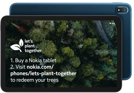 Nokia T20 Android 11 WiFi Tablet with 10.36 Screen, 4GB RAM/64GB ROM, 8200mAh Battery, 8MP + 5MP Camera, Stereo Speakers with OZO Playback, Dual Microphones, Metal body – Ocean Blue (Renewed)