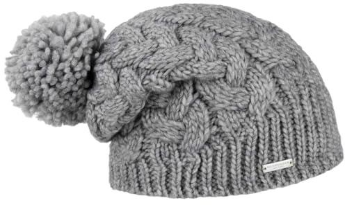 Seeberger Travola Bommelmütze Strickmütze Beanie Damenmütze Damen - mit Futter, Oversize Winter Herbst-Winter
