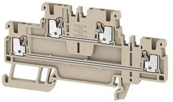 Weidmüller Morsetto passante doppio A2T 1.5 2469370000 beige, 50 pezzi.