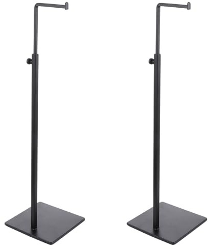 iplusmile 2 Pezzi Singolo Acciaio Inox Portafogli Tavolo Vendita Al Dettaglio Parrucca Stoccaggio Top Commercio Piano Di Lavoro Per Titolare Rack Display Bag Gancio Borsa Stand In Acciaio -