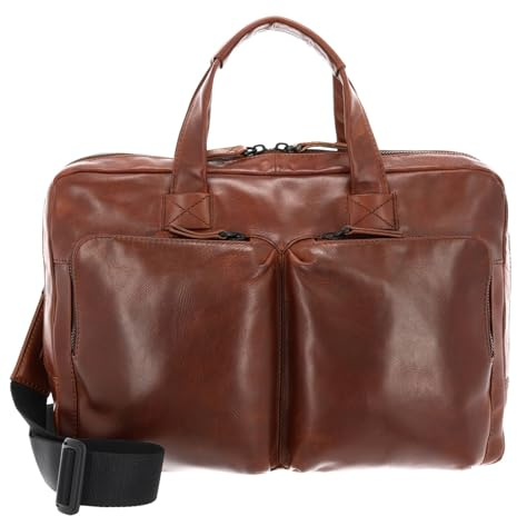 Leonhard Heyden Leder Businesstasche mit Laptopfach Porto RV-Aktenmappe 1 Fach 7810 Braun