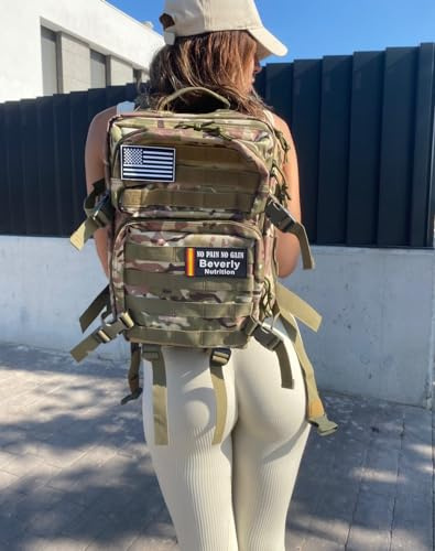 BEVERLY MOCHILA TACTICA | Capacidad 45 L | Modelo Militar | Cordura de Alta Resistencia | Multiples Bolsillos | Gimasio, Montaña y Aire Libre.