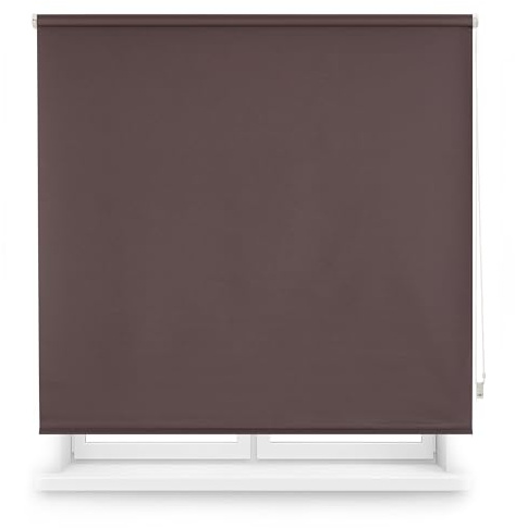 Blindecor Estor Opaco a Medida | Color Marrón Oscuro | 110 x 175 cm (Ancho por Alto) Tamaño de la Tela 107 x 170 cm | Estores Enrollables Opacos para Ventanas