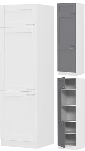 Küchenschrank, Maße ca. H. 207 x B. 60 x T. 57 cm, Hochschrank im Landhaus Stil, Küchenmöbel - Colura