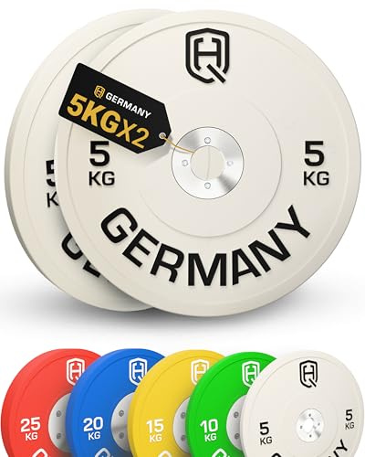 HQ Germany® Bumper Plates 50mm [±10g] - Wettkampf Hantelscheiben 5kg