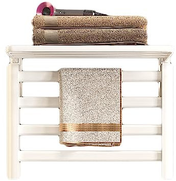 Scaldasalviette Scaldasalviette, Scaldasalviette 80W Radiatore a 4 Barre Portasciugamani Elettrico con Termostato Piccolo Radiatore Radiatore Scaldasalviette Elettrico 55 * 40Cm Radiatori da Bagno co