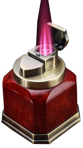 VIPAVA Briquet en métal à Quatre Flammes, Flamme Rouge Coupe-Vent, Rechargeable au Butane, Briquet Multifonction Portable, adapté for Une Utilisation en extérieur et en intérieur (sans Butane) Rouge