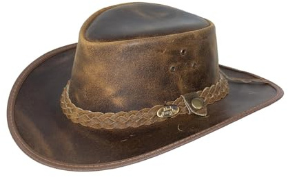 Black Jungle BALAT Lederhut, Westernhut, Australienhut, Cowboyhut