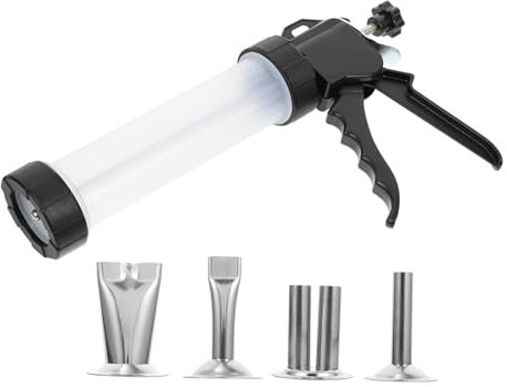 Cabilock Manual Stainless Steel Sausage Stuffer Machine Crank Hand Sausage Filling Funnel Meat Filler Tool for Home Cooking and Butchery