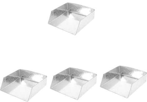 DOITOOL 4pcs Metal Rainwater Collection Connector for Gutter Downspout Easy Install Iron Material