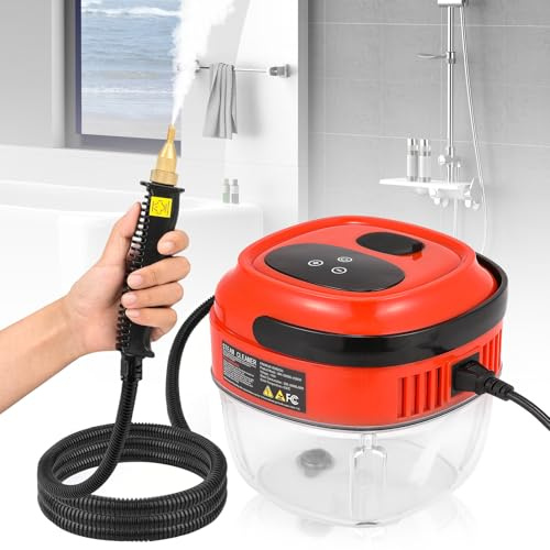 Moongiantgo Limpiador a Vapor Portátil a Alta Temperatura&Presión 2500W | Vaporeta de Mano 3.5 BAR con 1.5L Tanque de Agua, 6 Velocidades Ajustable, Maquina de Vapor para Cocina Baño Azulejos Coches