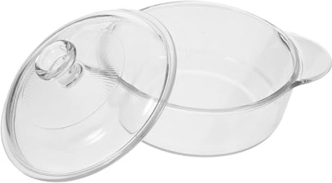 Mobestech Bol de Salade Verre Transparent avec Couvercle Grand Capacité pour Snacks et Salades Bol Chaleur pour Service Stockage