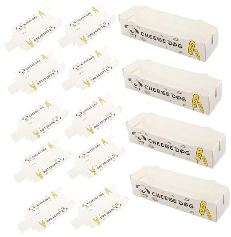 VALICLUD Cajas Para 100 Unidades Soporte Para Bandejas Calientes Papel Desechable Adecuado Para Fiestas Contenedor De Comida Para Llevar