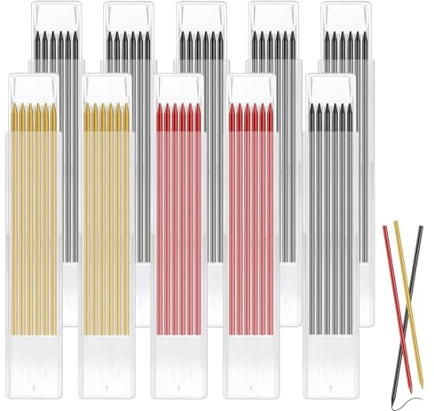 BCENG Bleistiftminen für Zimmermannsbleistift 60 Stück Tischler Bleistift | Ersatzminen 2.8mm Tieflochmarker Minen Bleistiftminen Ersatz Konstruktion Bleistift Ersatz für Konstruktionen Markierung.