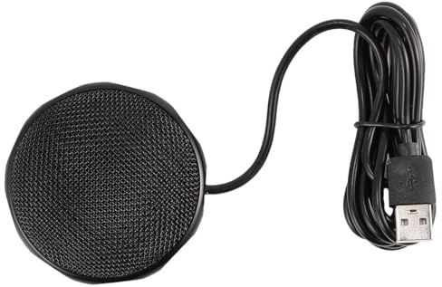 Alipis 360grad USB-konferenzmikrofon mit Omnidirektionaler Nierencharakteristik für Pc-Aufnahme Isoliert Schallquellen Integrierte Soundkarte für Klare Sprachwiedergabe Kompatibel mit Win