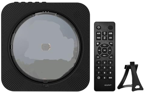 Reproductor De CD,CD Player Reproductor de CD Multimedia portátil Pared con Bluetooth 5.1, Reproductor música 3, mm, Pantalla LED, Soporte(C)