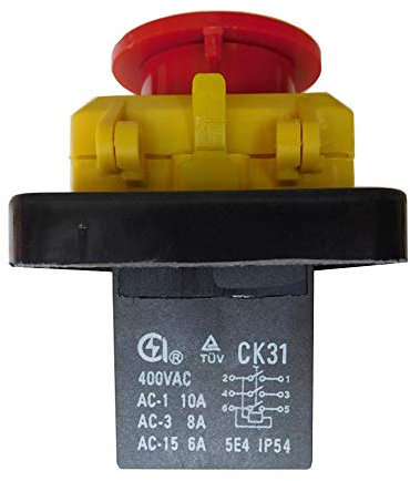 CK31 400V 6 pines Impermeable Electromagnético Pulsador Interruptor Power Tool Emergencia Interruptores de Parada para Equipo Industrial Herramientas Eléctrica Máquina de Corte TUV IP54
