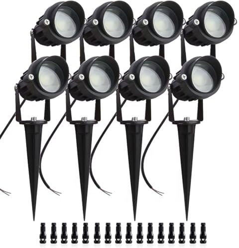 ALEDECO LED-Landschaftslicht, Niederspannung, DC 12 V, 5 W, Außenstrahler, Wegbeleuchtung, Baum, Baum mit Stacheln, warmweiß, 3000 K, wasserdicht IP65
