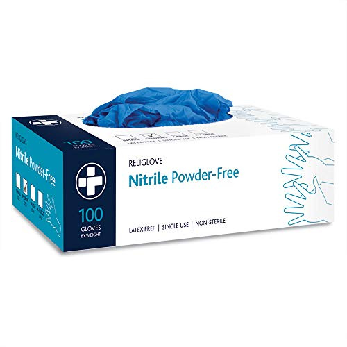 Reliance Medical Medium Nitrile Powder-Free Gloves, 100-Piece